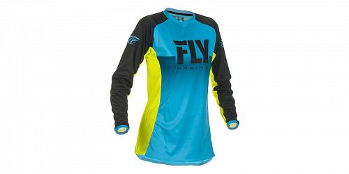 dres LITE 2019, FLY RACING - USA dámský (modrá/žlutá fluo)